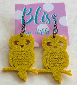 Owl Acrylic Earring
