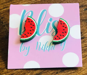 Slice Watermelon Stud Earring