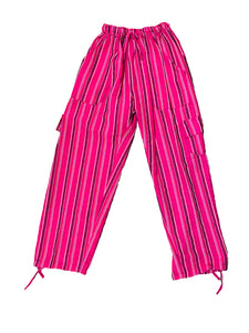 Orangey Pink Stripe Pants