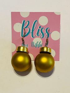 Mini Christmas Ball Earrings- More Styles Available!
