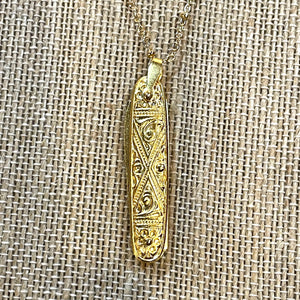 Rounded Miniature Gold Plated Pocket Knife Necklace