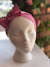 Load image into Gallery viewer, Headband- Pink and Red Mini Hearts

