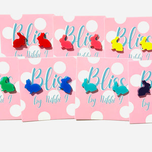 Opaque Bitty Bunny Stud Earrings- More Styles Available!