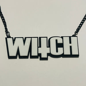 WITCH Acrylic Statement Necklace