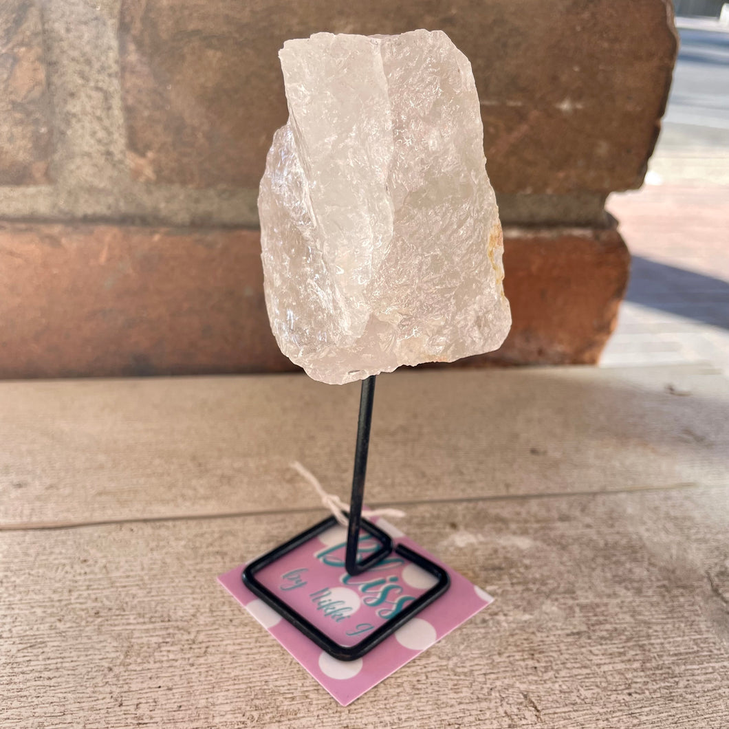 Clear Quartz Rough Specimen on Stand