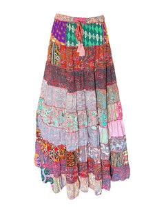 Boho OOAK Printed Tiered Skirt- More Patterns Available!