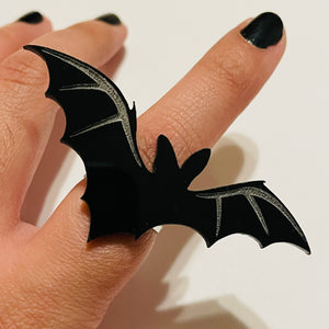 Flying Bat Acrylic Ring