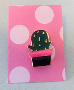 Cactus in Pot Enamel Pin
