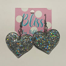 Load image into Gallery viewer, Big Chunky Glitter Heart Statement Earrings- More Styles Available!
