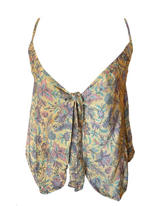 Boho OOAK Printed Tie Front Tank Top- More Patterns Available!
