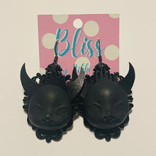 Load image into Gallery viewer, Black Demon Prince Statement Earrings
