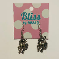 Floral Unicorn Charm Earrings