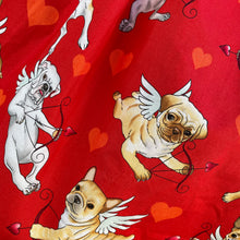 Load image into Gallery viewer, Red Puppy Love Gathered Circle Skirt
