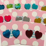 Lil Heart Acrylic Stud Earrings
