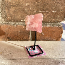 Load image into Gallery viewer, Rose Quartz Rough Specimen on Stand
