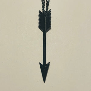 Long Black Arrow Necklace