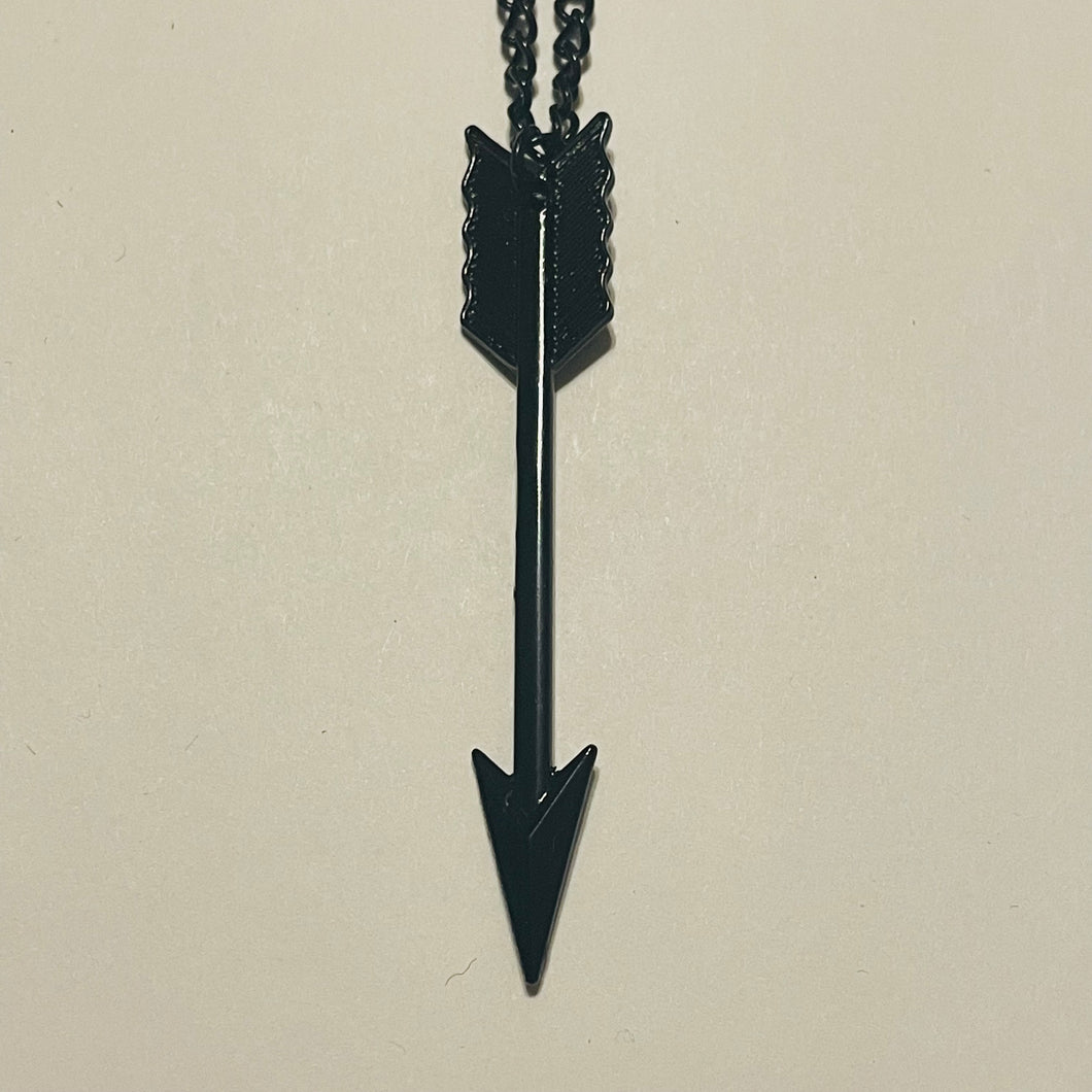 Long Black Arrow Necklace