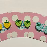 Rainbow of Strawberries Stud Earrings- More Colors Available!