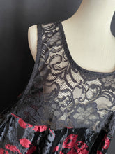 Load image into Gallery viewer, Posh Babydoll Black and Red Lace Dress
