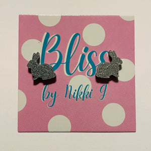 Glitter Bunny Stud Earrings- More Styles Available!