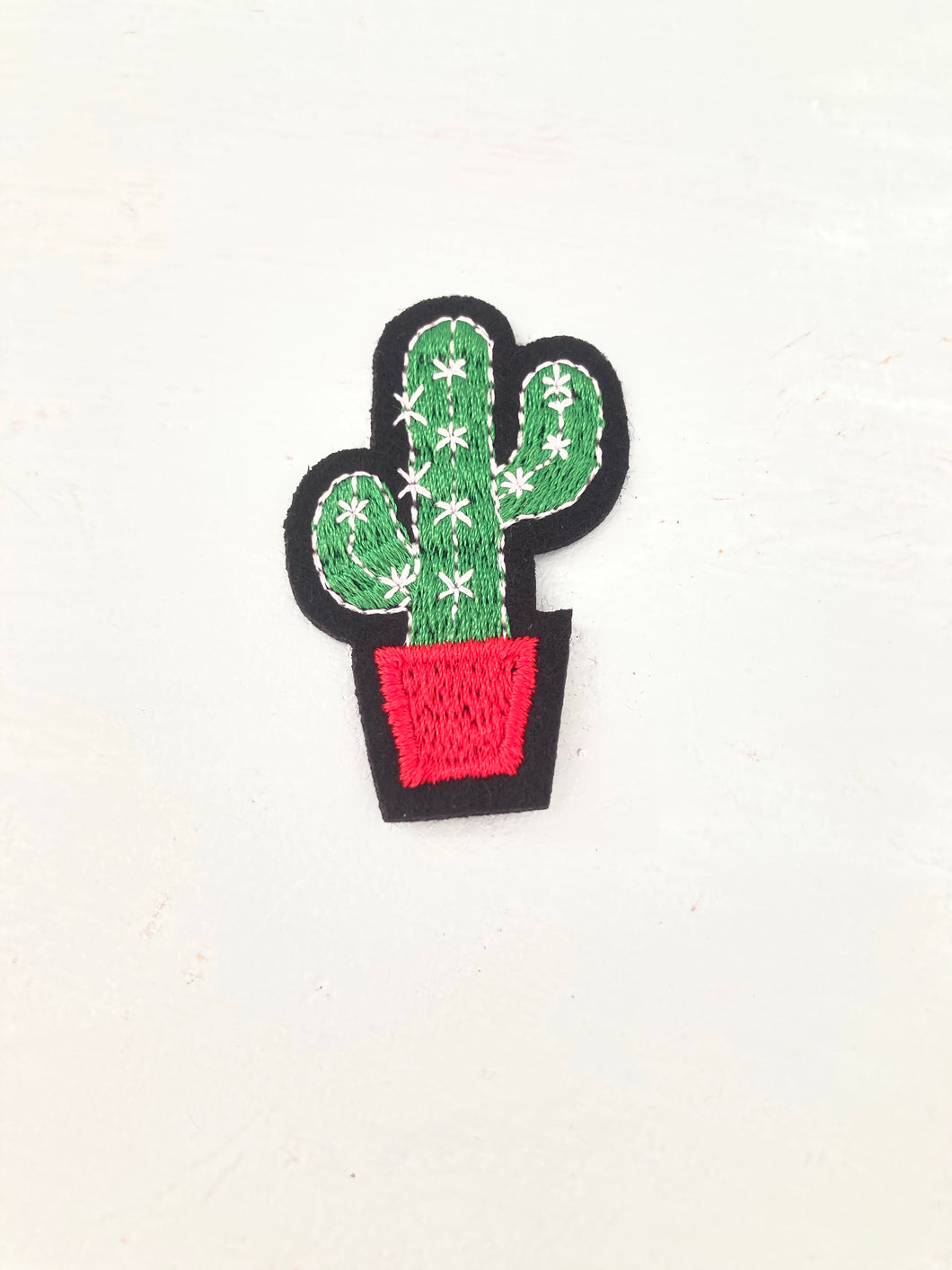 Saguaro Cactus in Red Pot Mini Patch