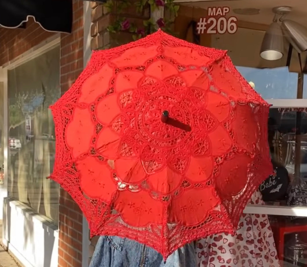 Cotton and Lace Parasols