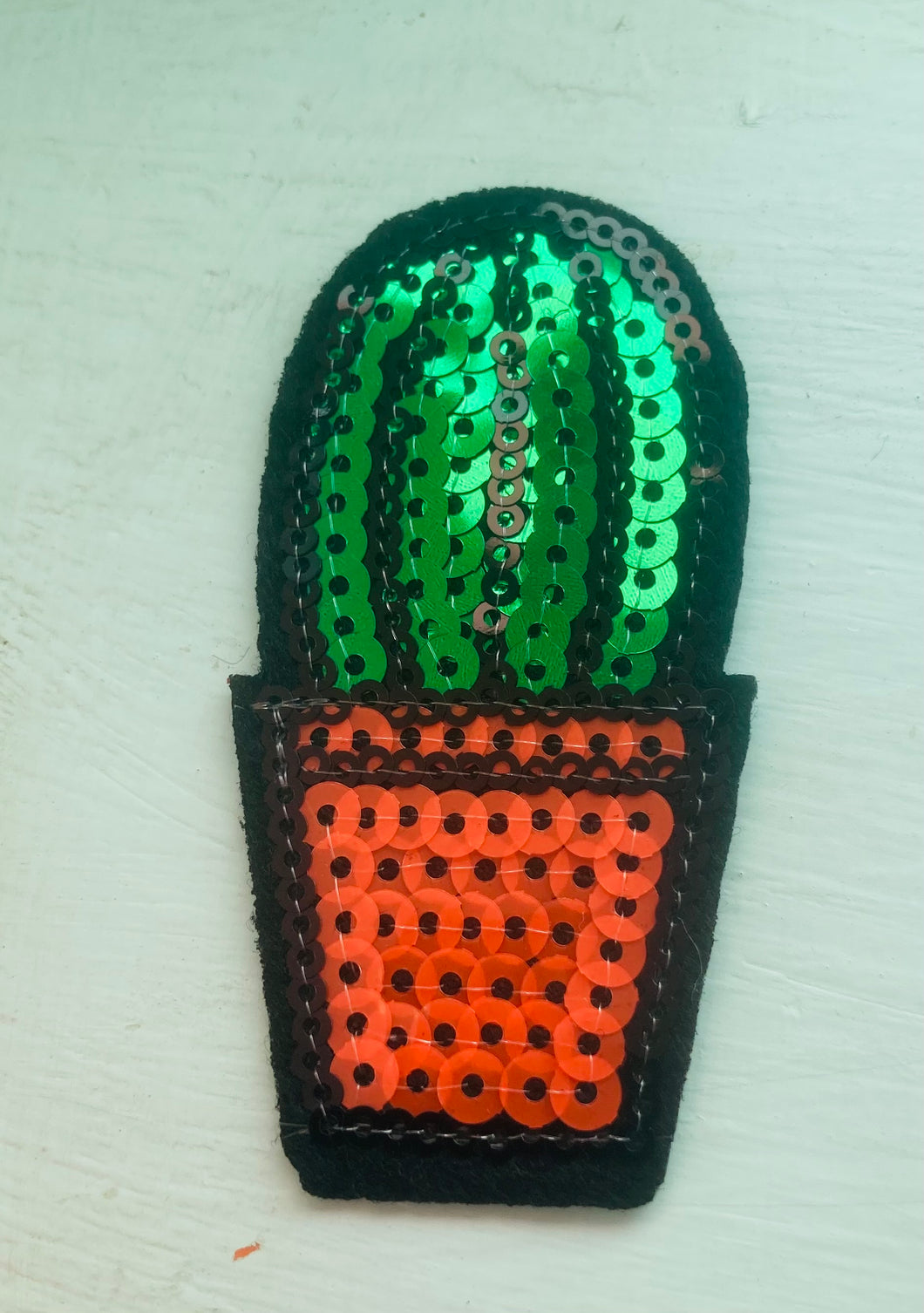 Sequin Potted Little Cactus Patch