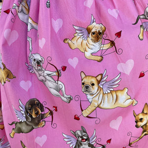 Pink Puppy Love Gathered Circle Skirt