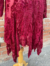 Load image into Gallery viewer, Red Beaded Crinkle Kimono
