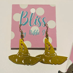Witch Hat with Cutouts Charm Earrings