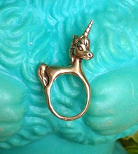 Load image into Gallery viewer, Sweet Unicorn Ring Gold Tone
