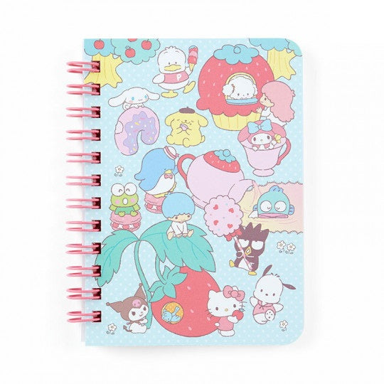 Hello Kitty and Friends B7 Lined Spiral Bound Mini Notebook