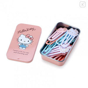 Hello Kitty Paper Clip and Tin Holder Stationary Set