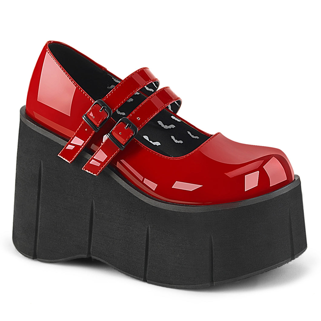 Kera Red Platform Mary Jane Shoes