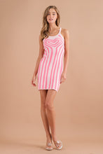 Load image into Gallery viewer, Pink Heart Lines Knit Dress
