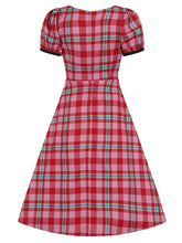 Load image into Gallery viewer, Leanne Winterberry Check Swing Dress
