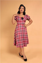Load image into Gallery viewer, Leanne Winterberry Check Swing Dress
