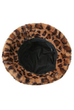 Load image into Gallery viewer, Leopard Pattern Faux Fur Bucket Hat
