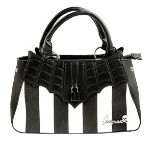 Locked Out Black and White Stripe Purse