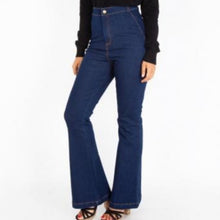 Load image into Gallery viewer, High waist bell bottom jeans 
