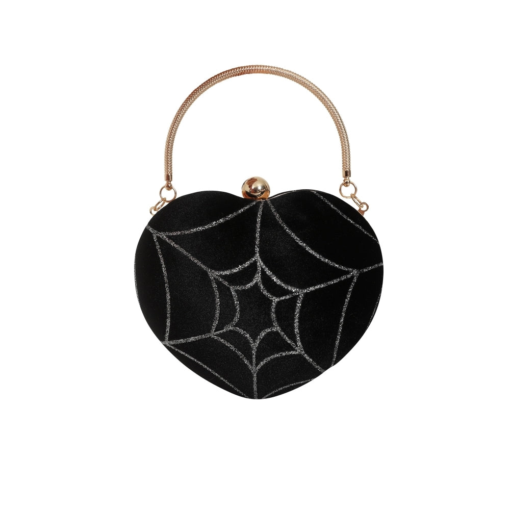 Lou Spiderweb Heart Clutch Purse