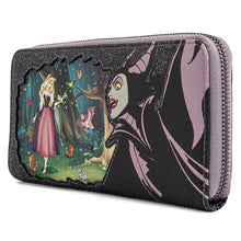 Load image into Gallery viewer, Disney Maleficent Forest Scene Zip Around Wallet
