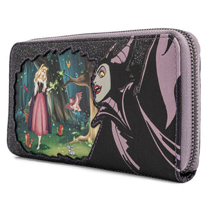 Disney Maleficent Forest Scene Zip Around Wallet