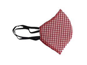 Red Gingham Cotton Mask