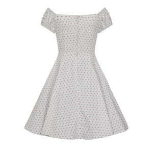 Ivory and Blush Love Hearts Dolores Mini Dress