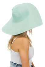 Load image into Gallery viewer, Mint Tight Weave Heavy Brim Floppy Hat
