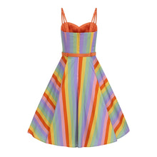 Load image into Gallery viewer, Nova Vintage Rainbow Swing Dress
