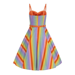 Nova Vintage Rainbow Swing Dress