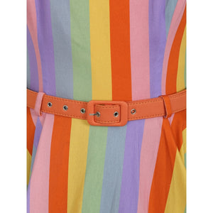 Nova Vintage Rainbow Swing Dress