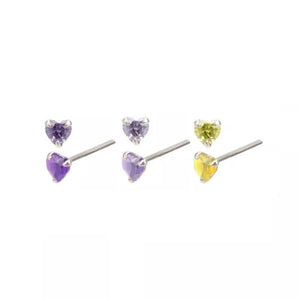 Heart Gem Nose Studs- More Itty Bitty Colors Available!